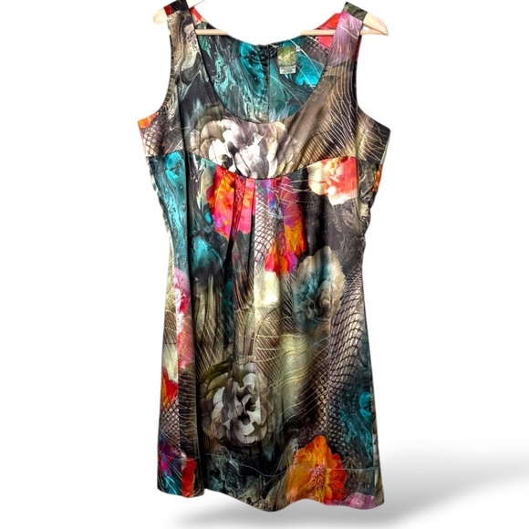 D STUDIO 100% Silk Mini Sheath Dress Fully Lined in Silk Button Back Close Sz 8 - Picture 3 of 10